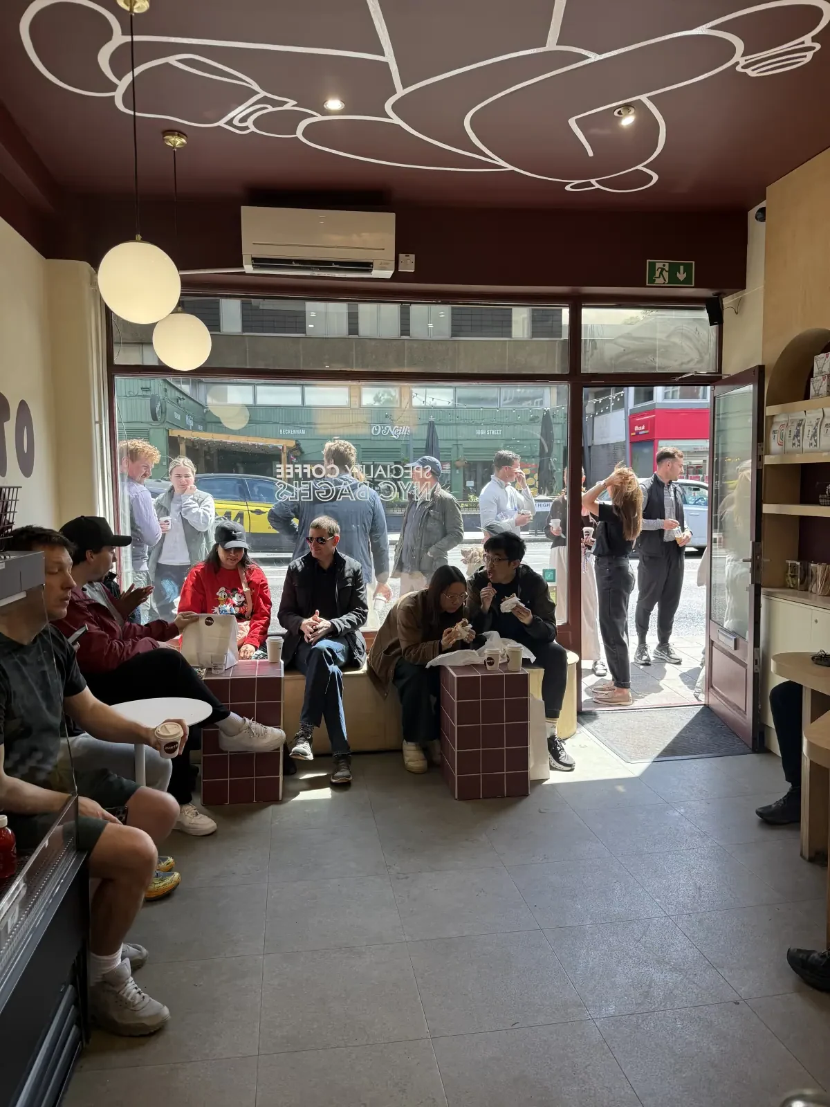 Inside Junto by Poached on Beckenham High Street.